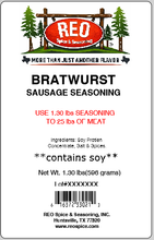 Load image into Gallery viewer, Bratwurst Sausage Seasoning
